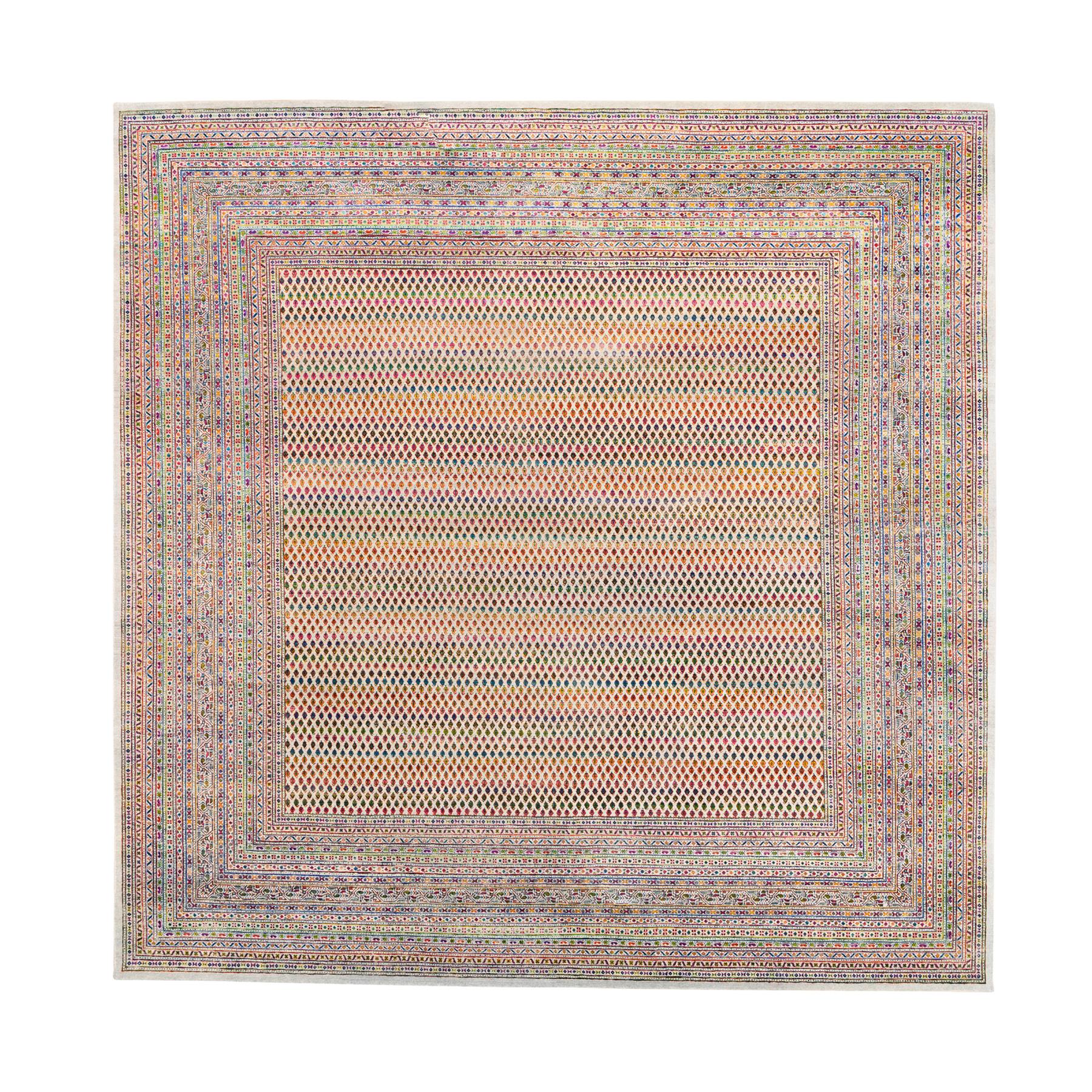 Modern & Contemporary Silk Hand-Knotted Area Rug 13'10